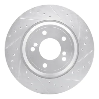R1 Concepts EDZ-31050R Brake Rotor Drilled and Slotted Silver